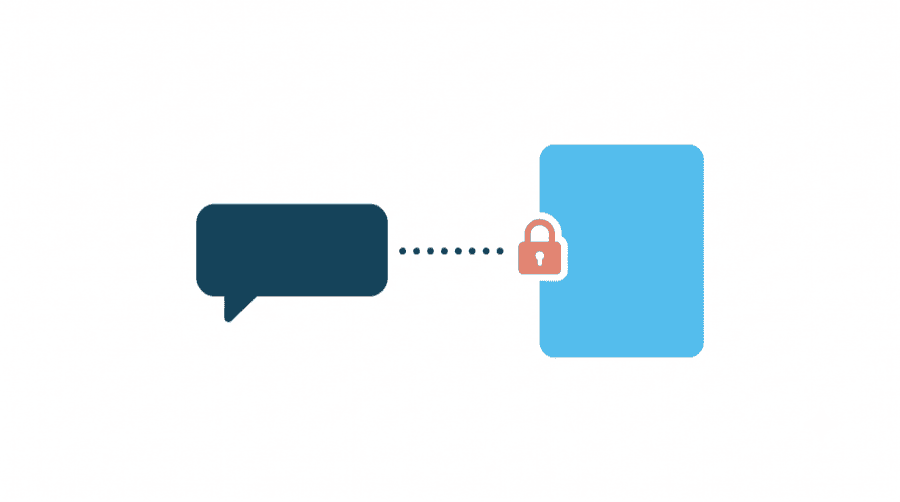 Illustration: a single message bubble travelling to a creator profile with a one marker, representing TikTok's one-message limit