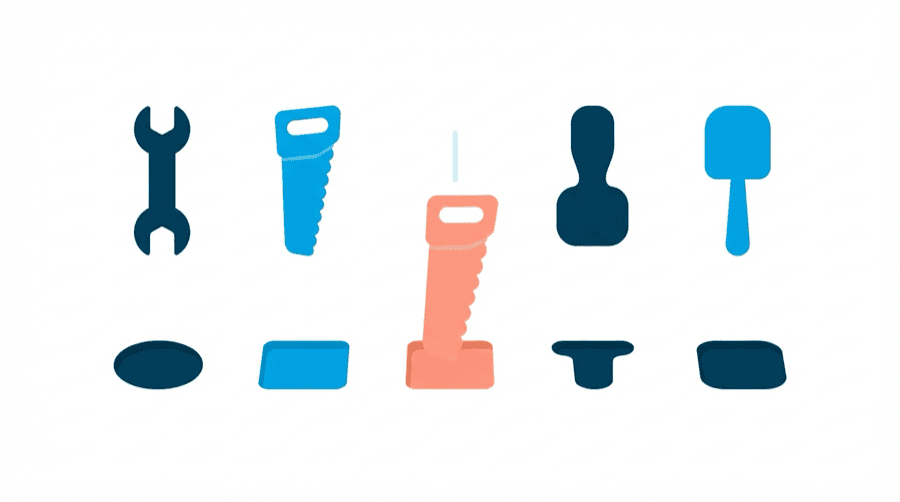Illustration: a row of differently shaped tools above a row of matching slots, with one tool dropping into its slot