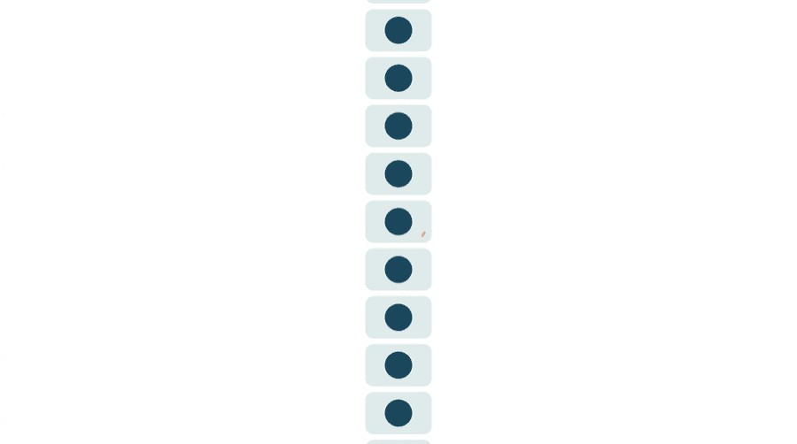 Illustration: a vertical column of stacked cards all carrying the same repeated motif, with one tiny distinct mark on a single card