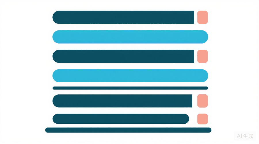 Illustration: a column of horizontal bars getting shorter toward the bottom, most with a small block at the right end