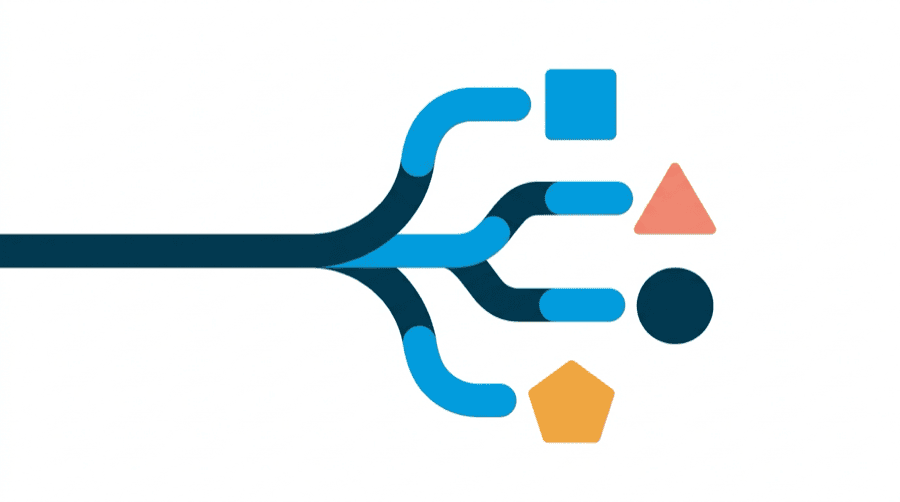 Illustration: a path branching into several different subject areas