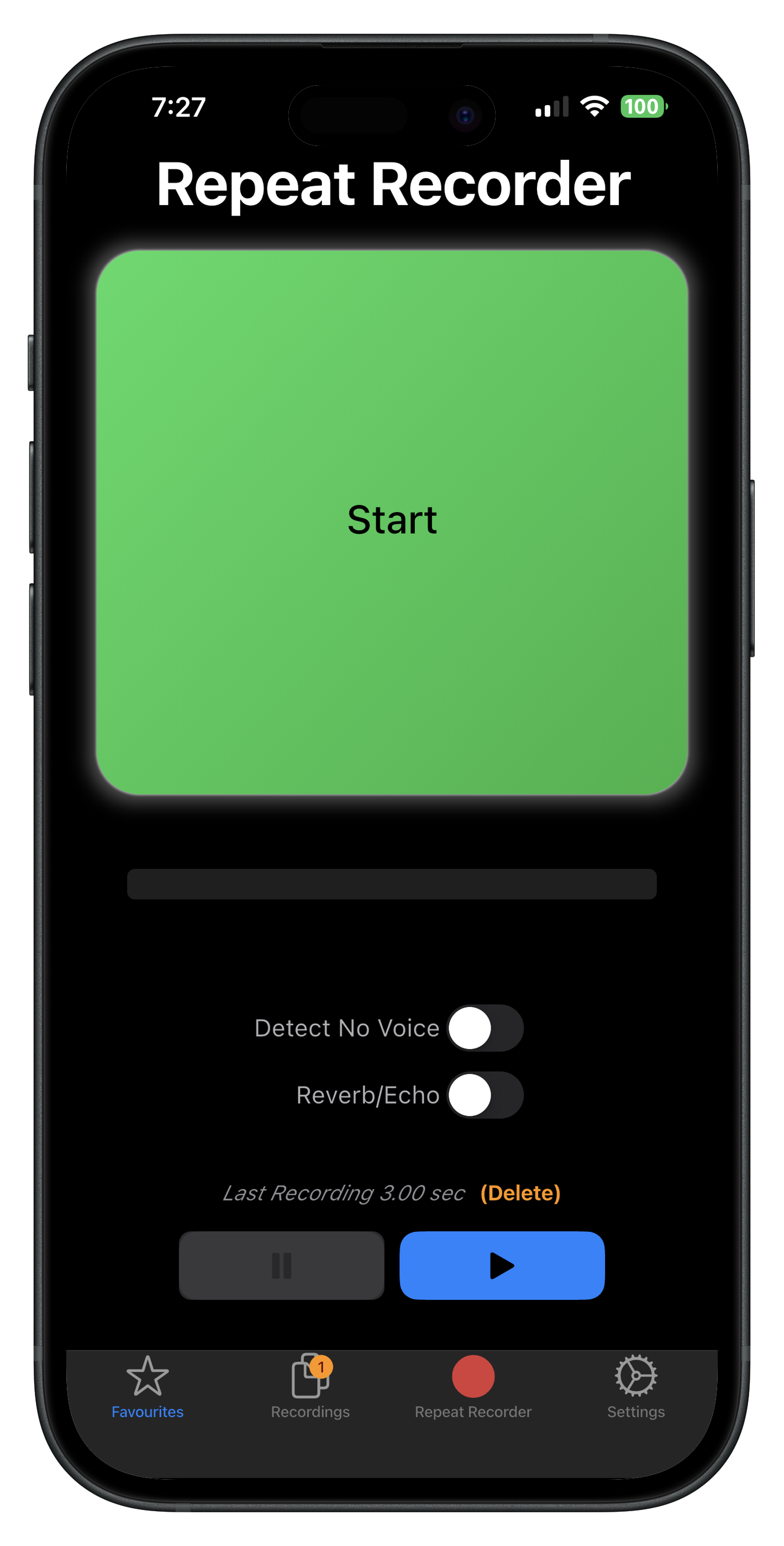 Repeat Recorder - Record for Voice Practice