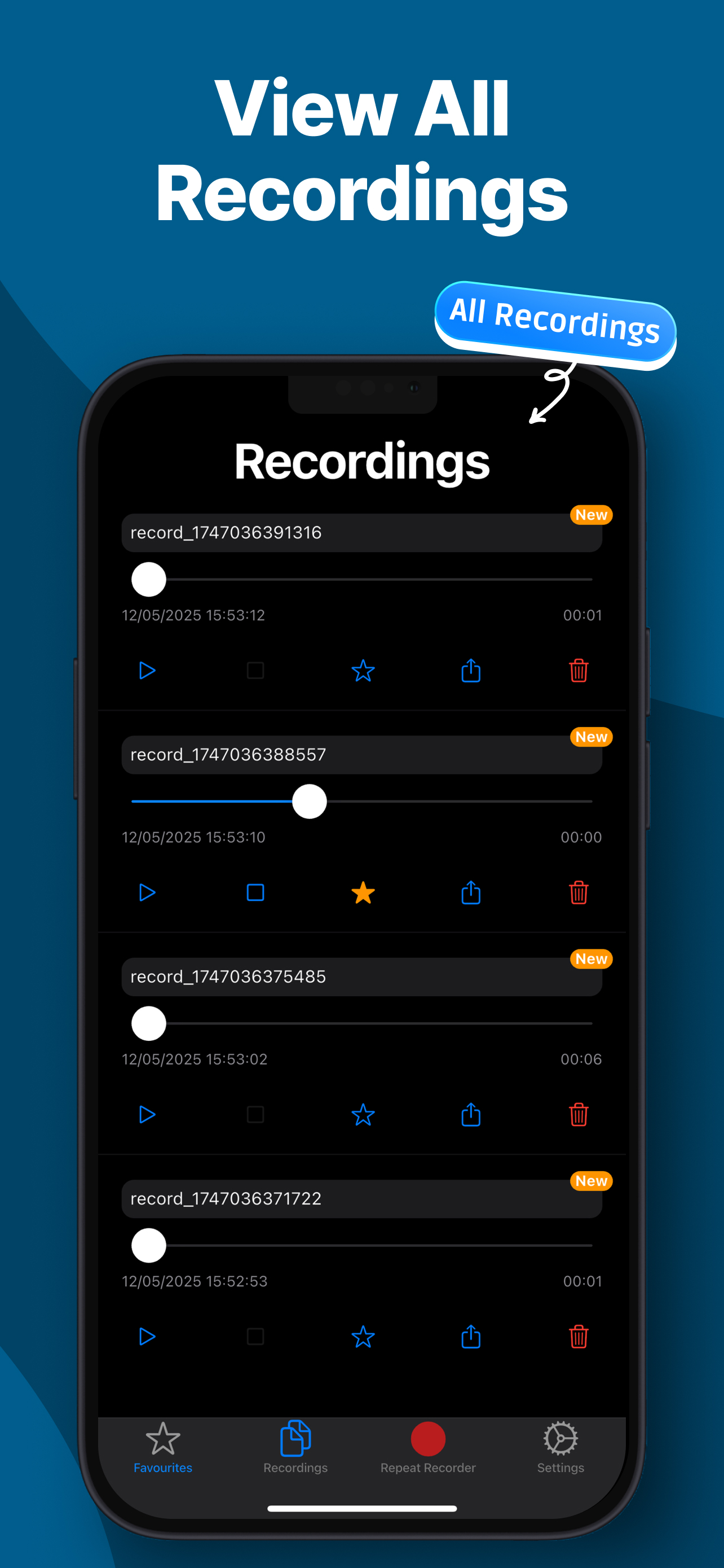 Repeat Recorder - All Recordings