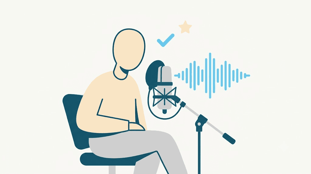 Illustration: recording a polished audiobook audition sample