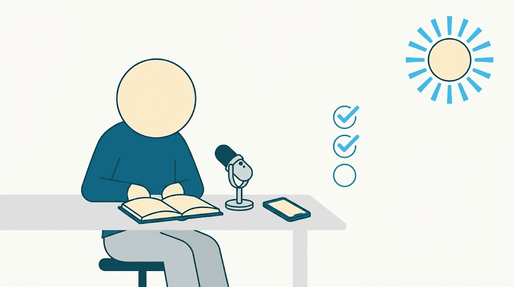 Illustration: a simple daily narration-practice routine