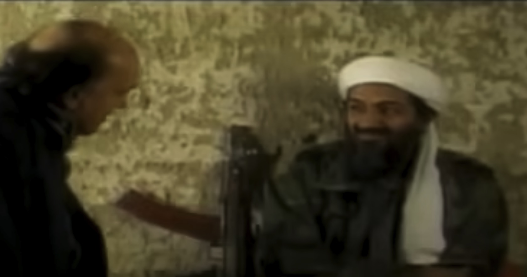 Still frame from the 1997 Osama Bin Laden recording