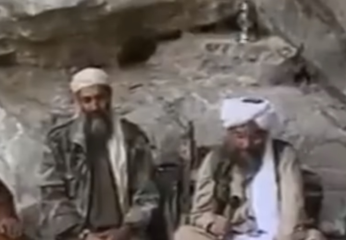 Still frame from the 2001 Osama Bin Laden recording